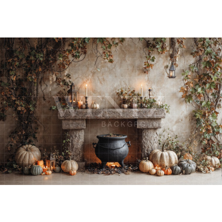 Fabric Photography Background Halloween / Backdrop 7650
