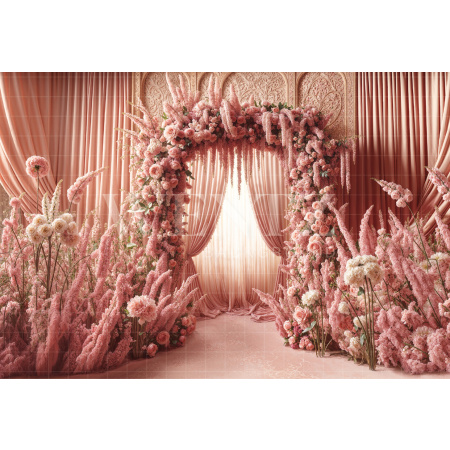 Fabric Photography Background Mother's Day Floral / Backdrop 6836