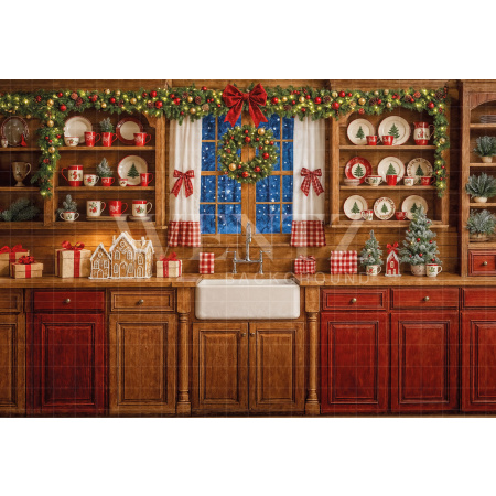 Fabric Photography Background Christmas / Backdrop 7475