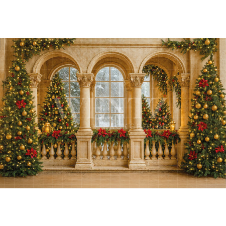 Fabric Photo Background Christmas / Backdrop 7510
