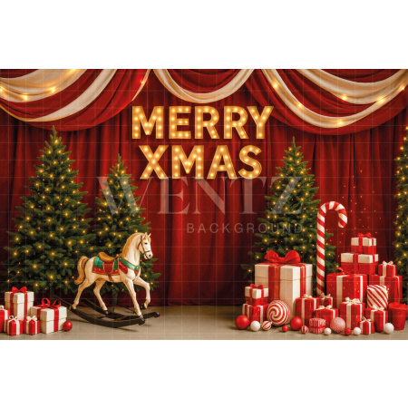 Fabric Photography Background Christmas / Backdrop 7518