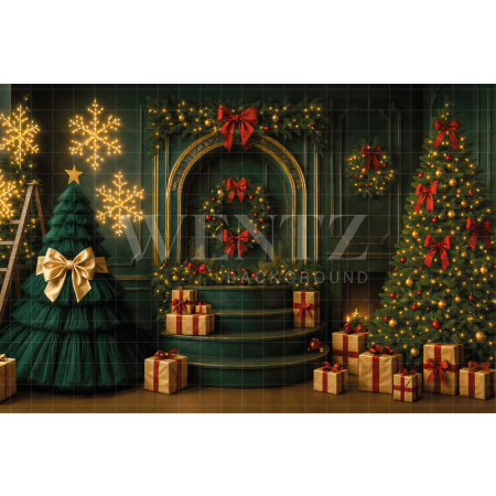 Fabric Photography Background Christmas / Backdrop 7528