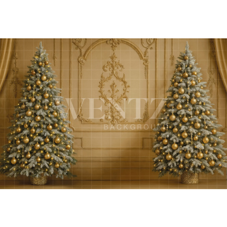 Fabric Photography Background Christmas Boiserie / Backdrop 7537