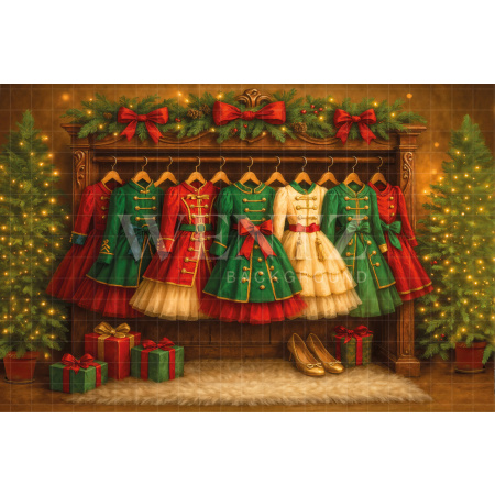 Fabric Photography Background Christmas / Backdrop 7579