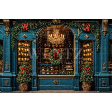 Fabric Photography Background Christmas Bakery / Backdrop 7585