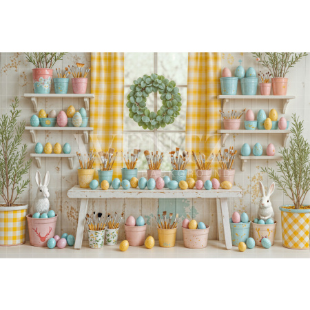 Fabric Photography Background Easter Workshop / Backdrop 7946