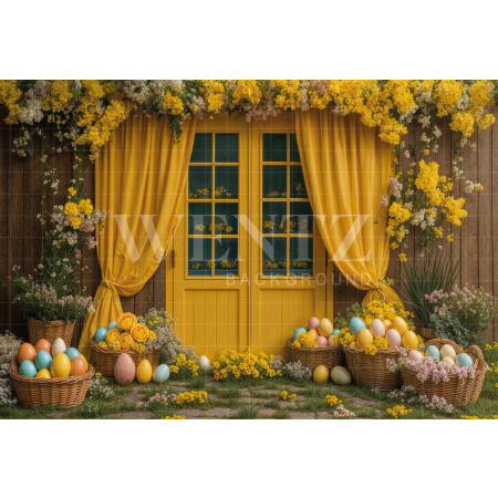 Fabric Photography Background Easter Facade / Backdrop 7966