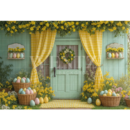 Fabric Photography Background Easter Facade / Backdrop 7971