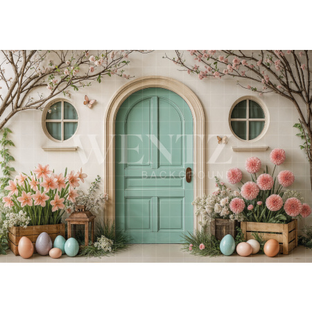 Fabric Photography Background Easter Facade / Backdrop 7972