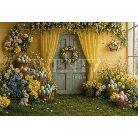 Fabric Photography Background Easter Facade / Backdrop 7985
