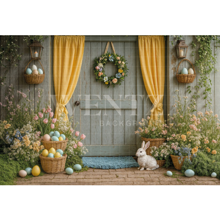 Fabric Photography Background Easter Facade / Backdrop 7988