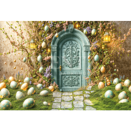 Fabric Photography Background Easter Facade / Backdrop 6694