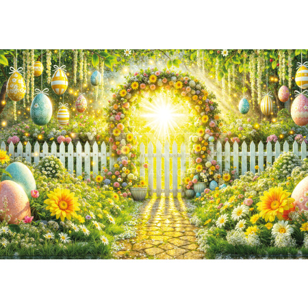 Fabric Photography Background Easter Garden / Backdrop 6696