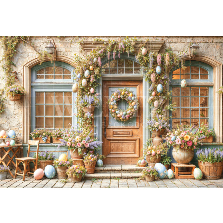 Fabric Photography Background Easter Facade / Backdrop 6716