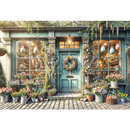 Fabric Photography Background Easter Facade / Backdrop 6719