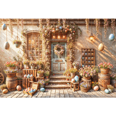 Fabric Photography Background Easter Facade / Backdrop 6720