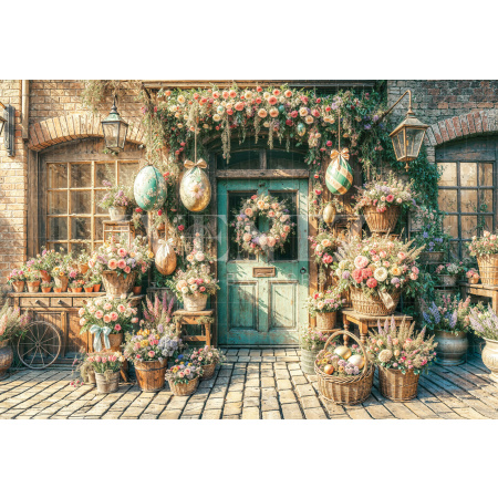 Fabric Photography Background Easter Facade / Backdrop 6718