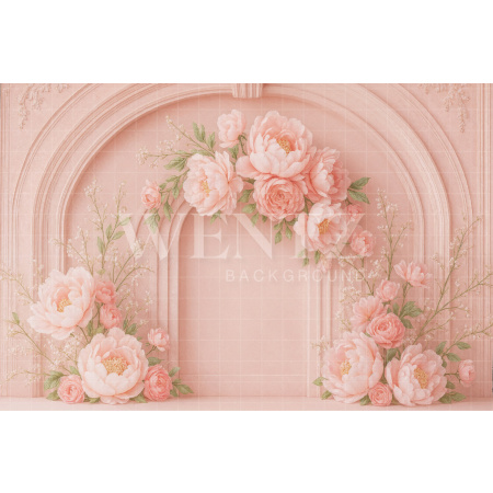 Fabric Photography Background Spring Floral Arch / Backdrop 7843