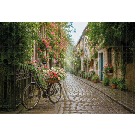 Fabric Photography Background Spring Street / Backdrop 7872