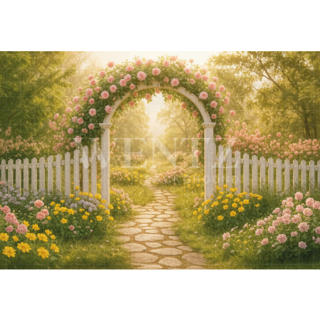Fabric Photography Background Spring Garden / Backdrop 7879