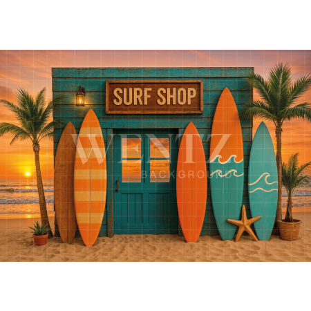 Fabric Photography Background Summer Surf / Backdrop 7912