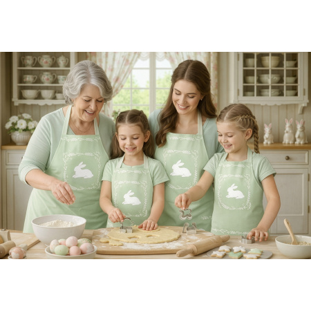 Kit 4 Family Aprons Easter / AW64