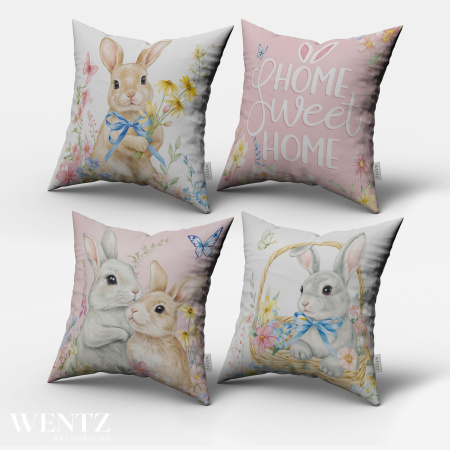 Kit 4 Pillow Cases Easter - 50 x 50 / WA95