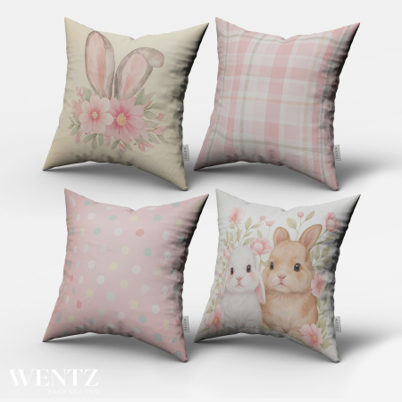 Kit 4 Pillow Cases Easter - 50 x 50 / WA97