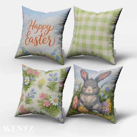 Kit 4 Pillow Cases Easter - 50 x 50 / WA99